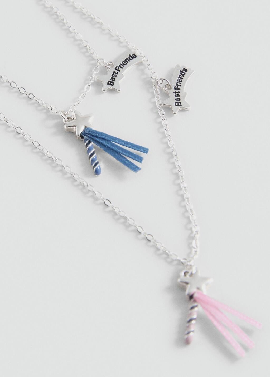 Silver 2 Pack Best Friends Necklace, Kids Girl, Silver, large image number 1