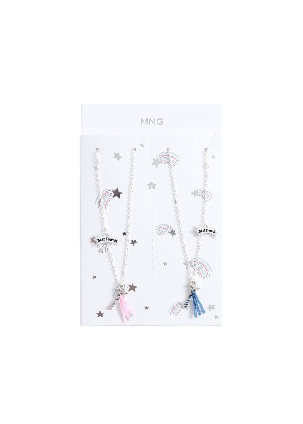 Silver 2 Pack Best Friends Necklace, Kids Girl, Silver, large image number 2