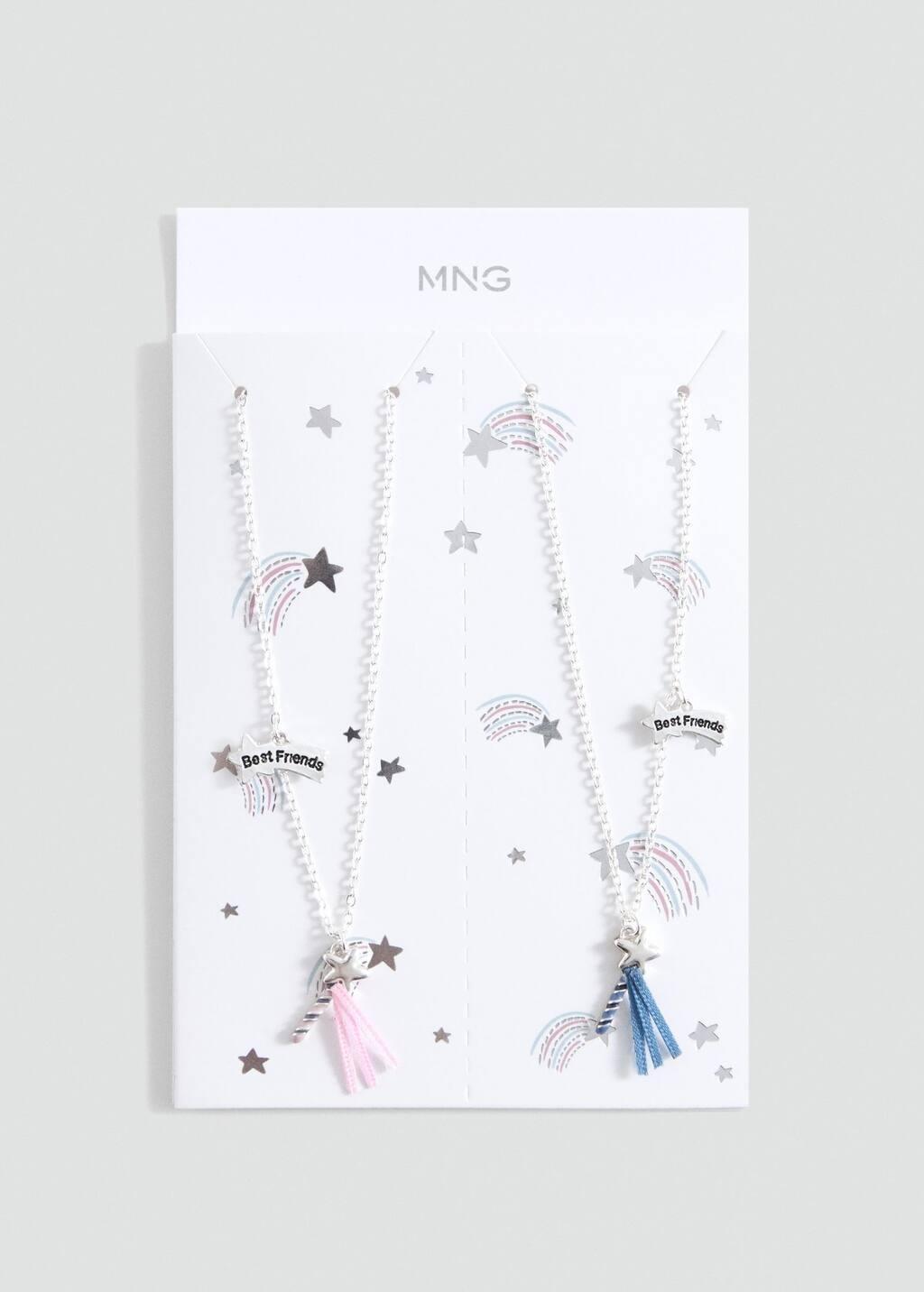 Silver 2 Pack Best Friends Necklace, Kids Girl, Silver, large image number 3