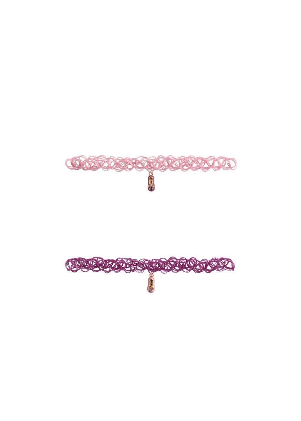 Pink Lt-Pastel 2 Pendant Chockers Pack, Kids Girl, Light-Pastel Pink, large image number 1