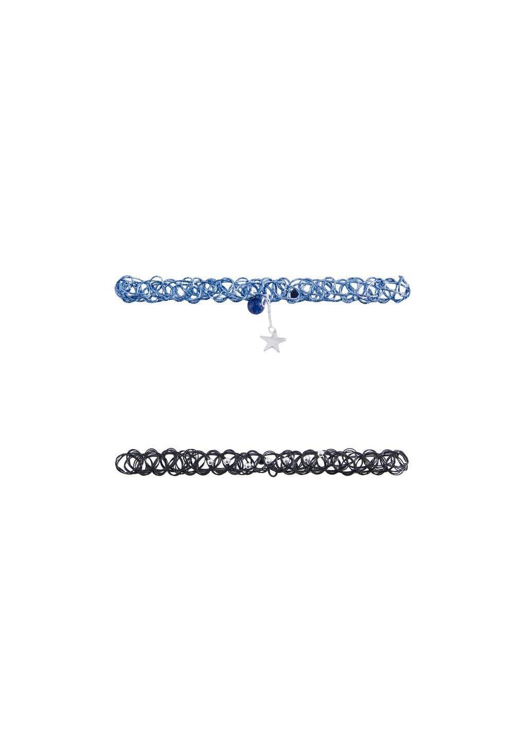 Black Pack Of 2 Chokers, Kids Girl, Black, large image number 1