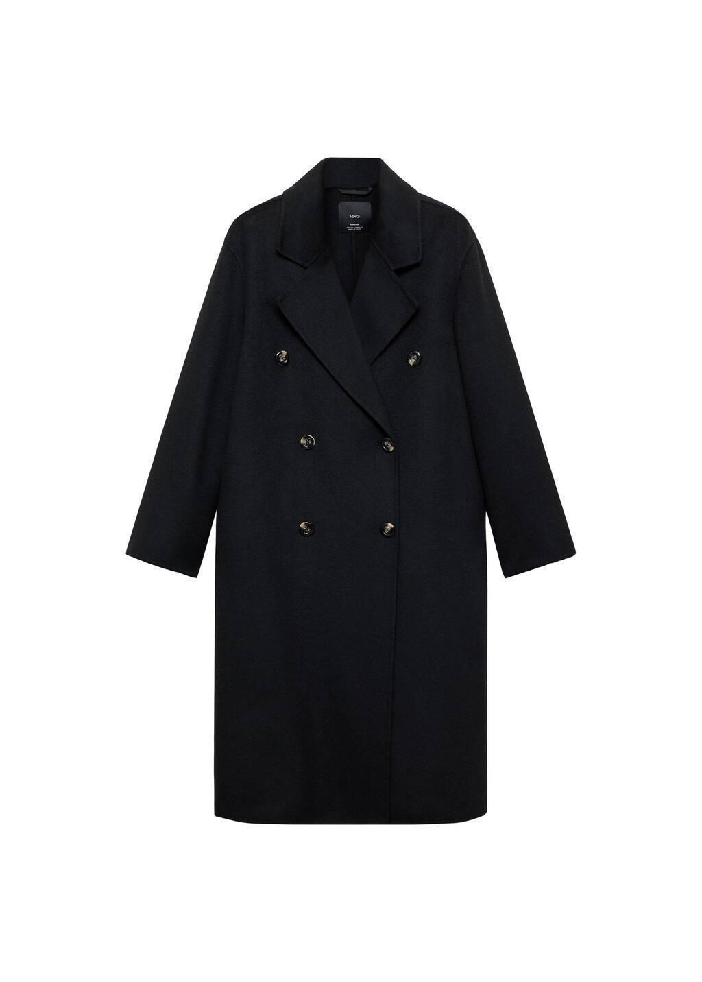 Black Handmade Oversized Wool Coat, , large image number 2