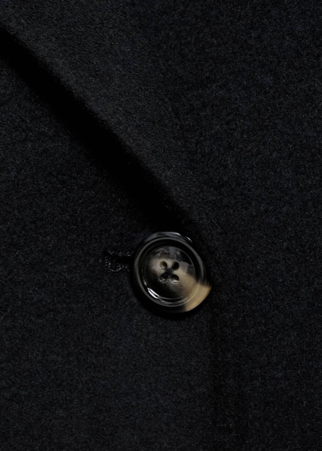 Black Handmade Oversized Wool Coat, , large image number 4