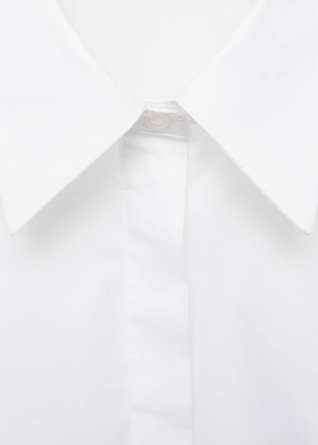 White Fitted Cotton Shirt, , large image number 7