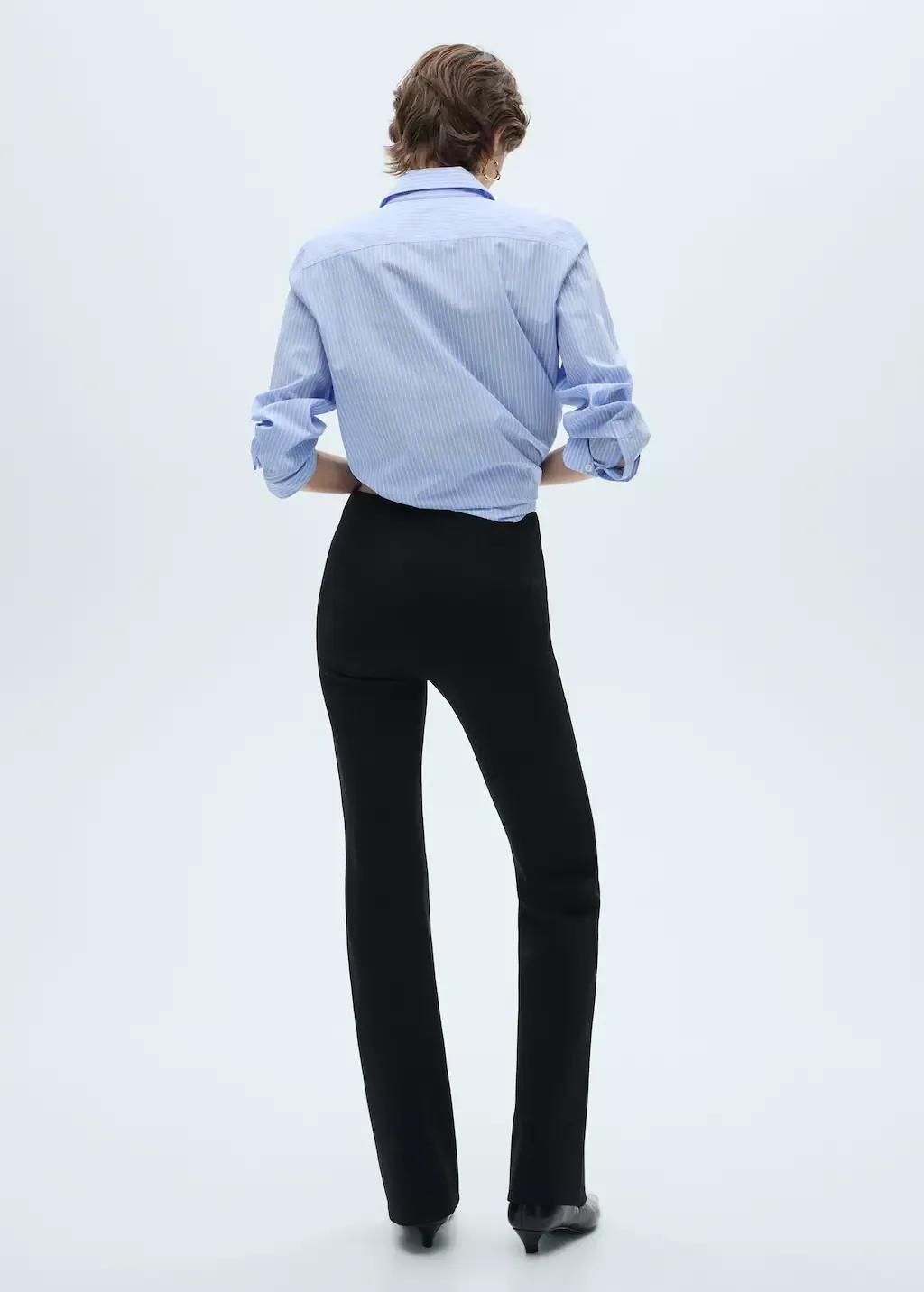 Black Flared Leggings, , large image number 5