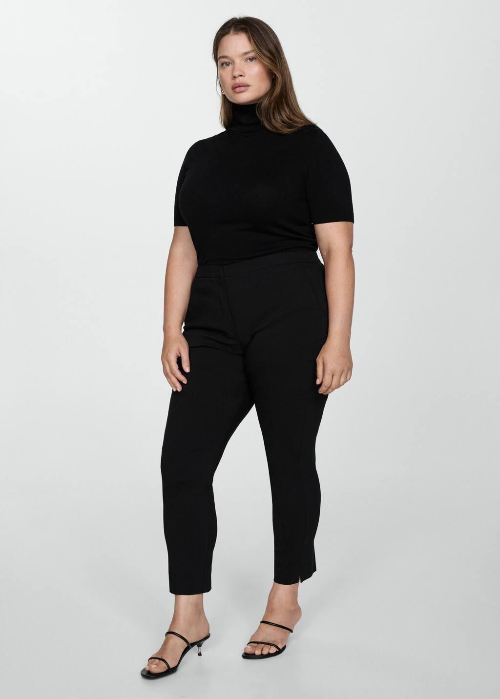 Black Flared Leggings, , large image number 9