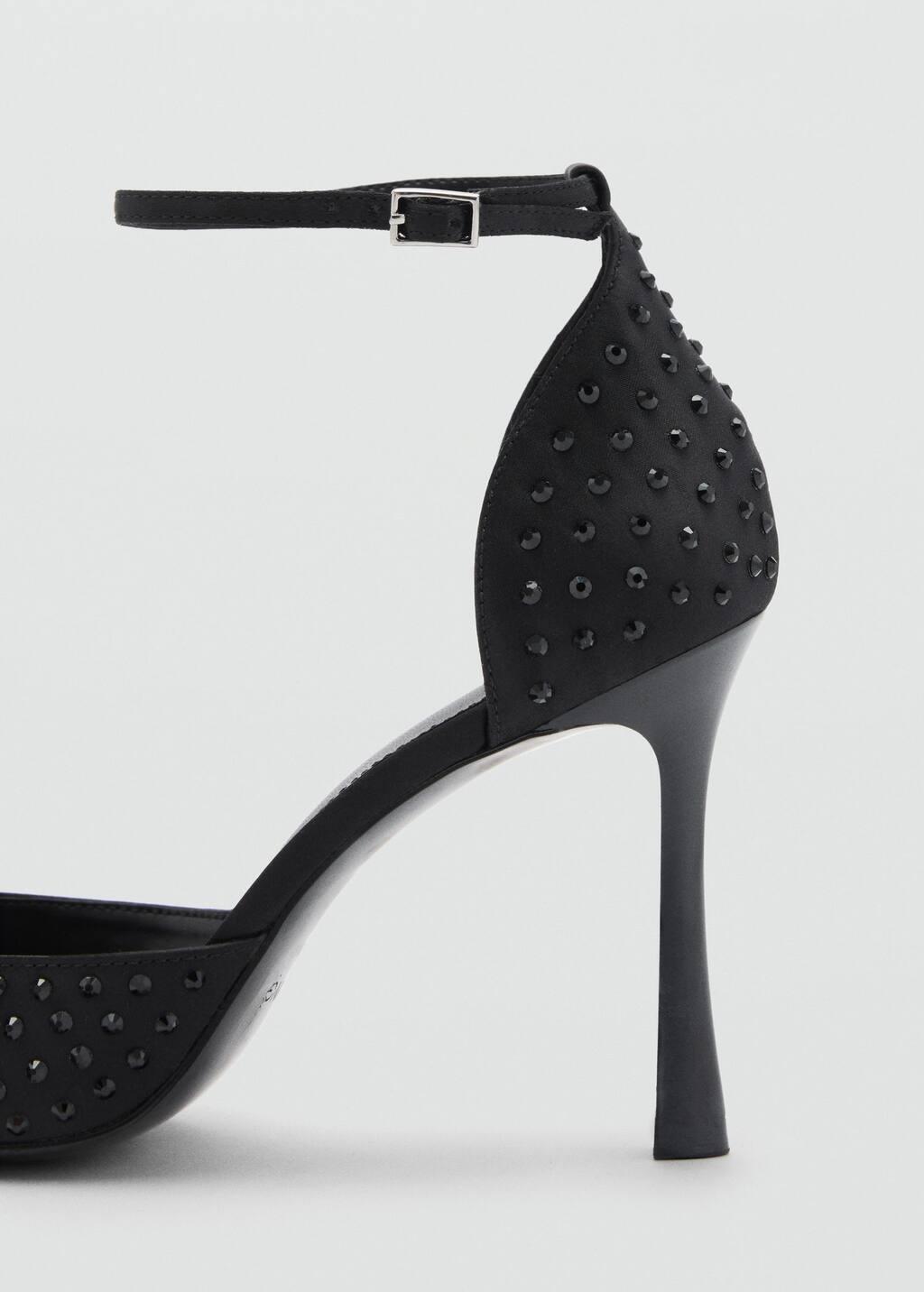 Black Crystal Heel Shoe, , large image number 1
