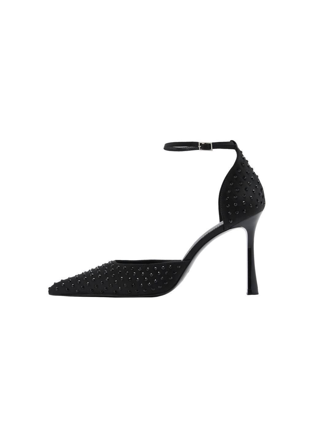 Black Crystal Heel Shoe, , large image number 2