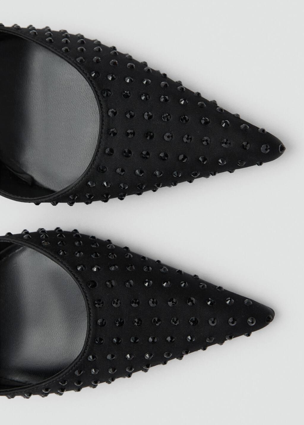Black Crystal Heel Shoe, , large image number 3