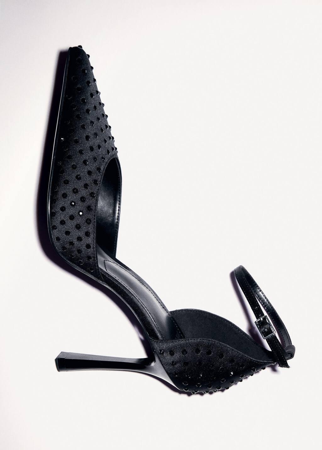 Black Crystal Heel Shoe, , large image number 5