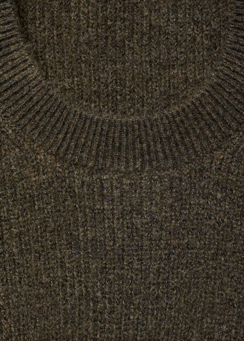 Khaki Knitted Cropped Top, , large image number 3