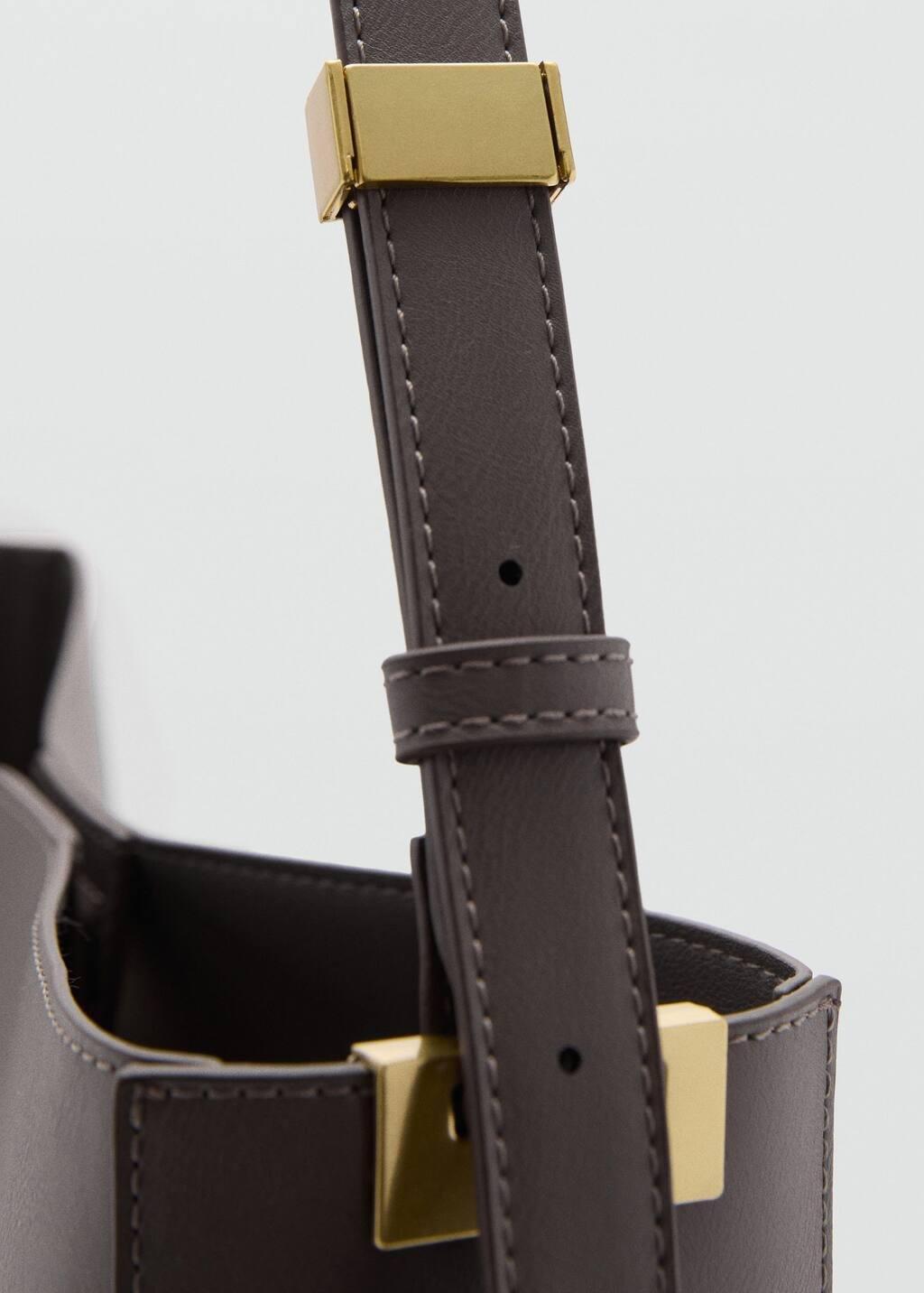 GREY Shopper bag with metallic detail, 0201_92, large image number 1