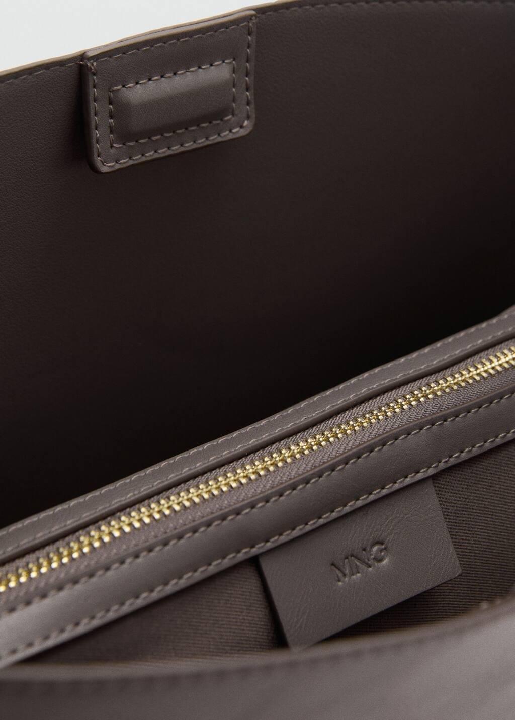 GREY Shopper bag with metallic detail, 0201_92, large image number 2