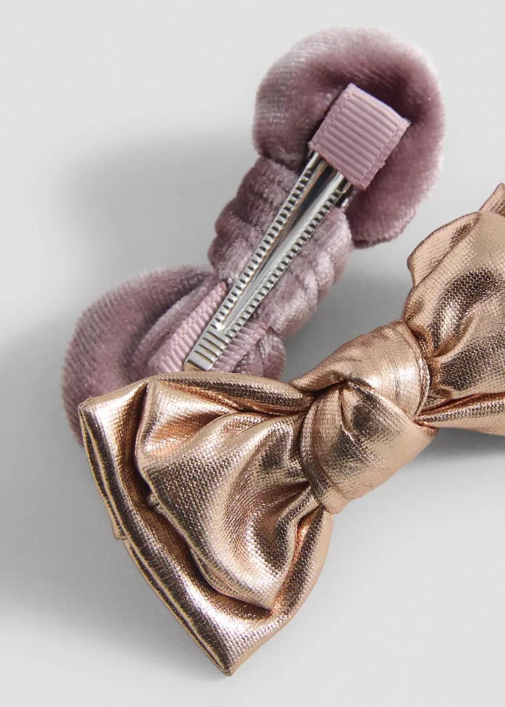 Gold Hairclip Set, Kids Girl, Gold, large image number 0