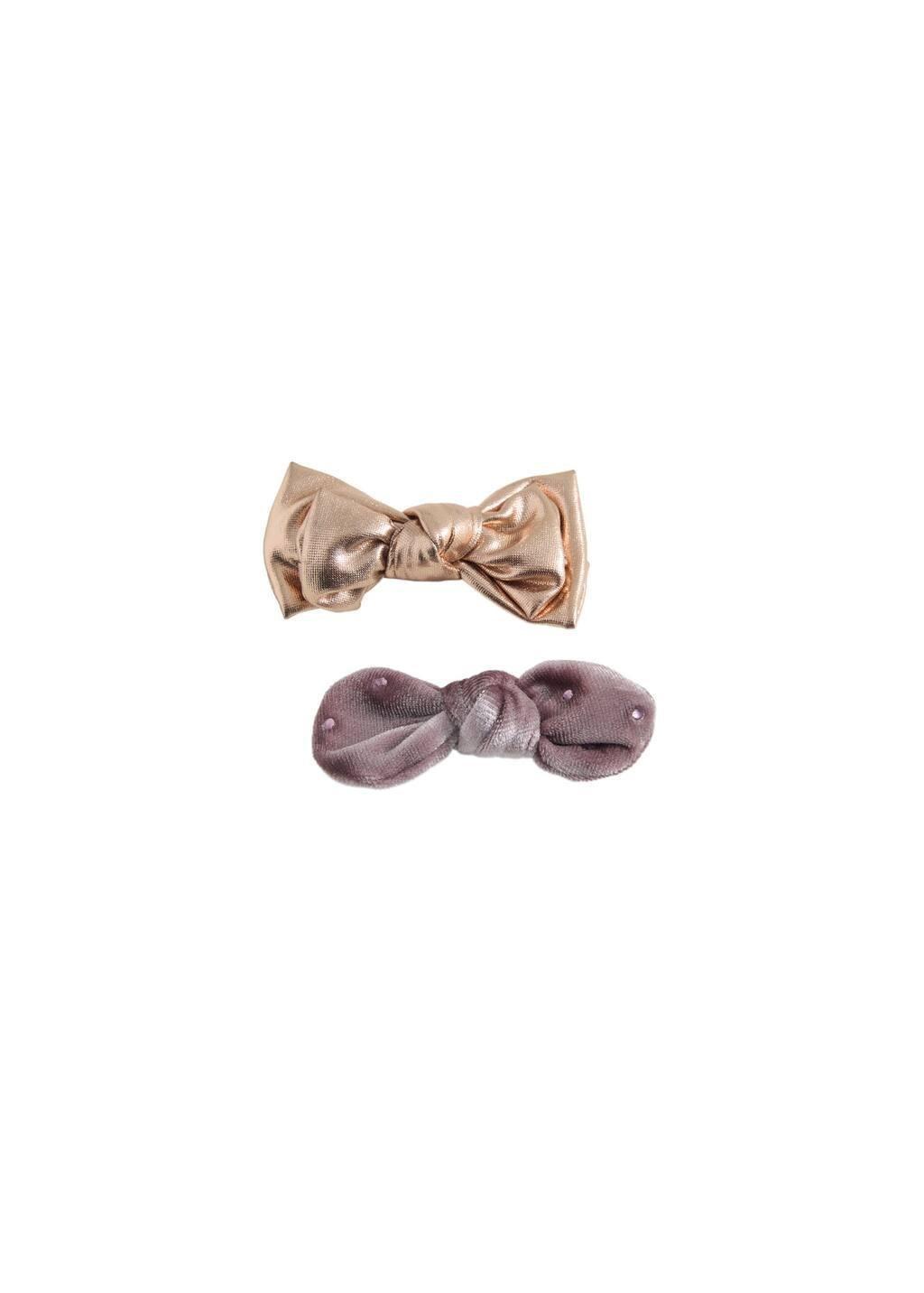 Gold Hairclip Set, Kids Girl, Gold, large image number 1