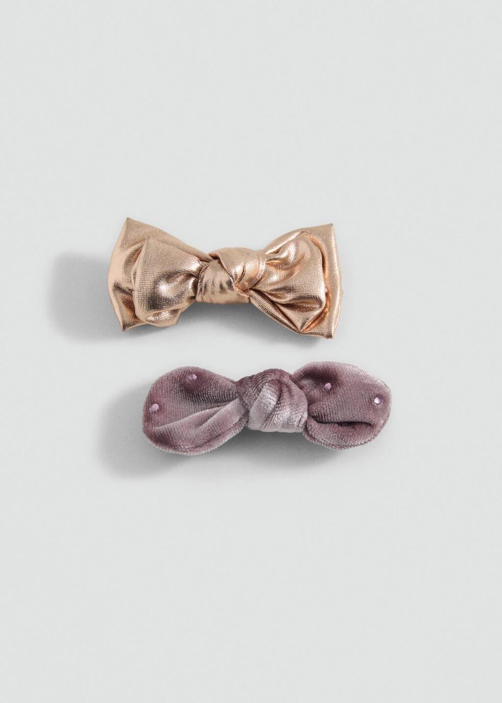 Gold Hairclip Set, Kids Girl, Gold, large image number 2