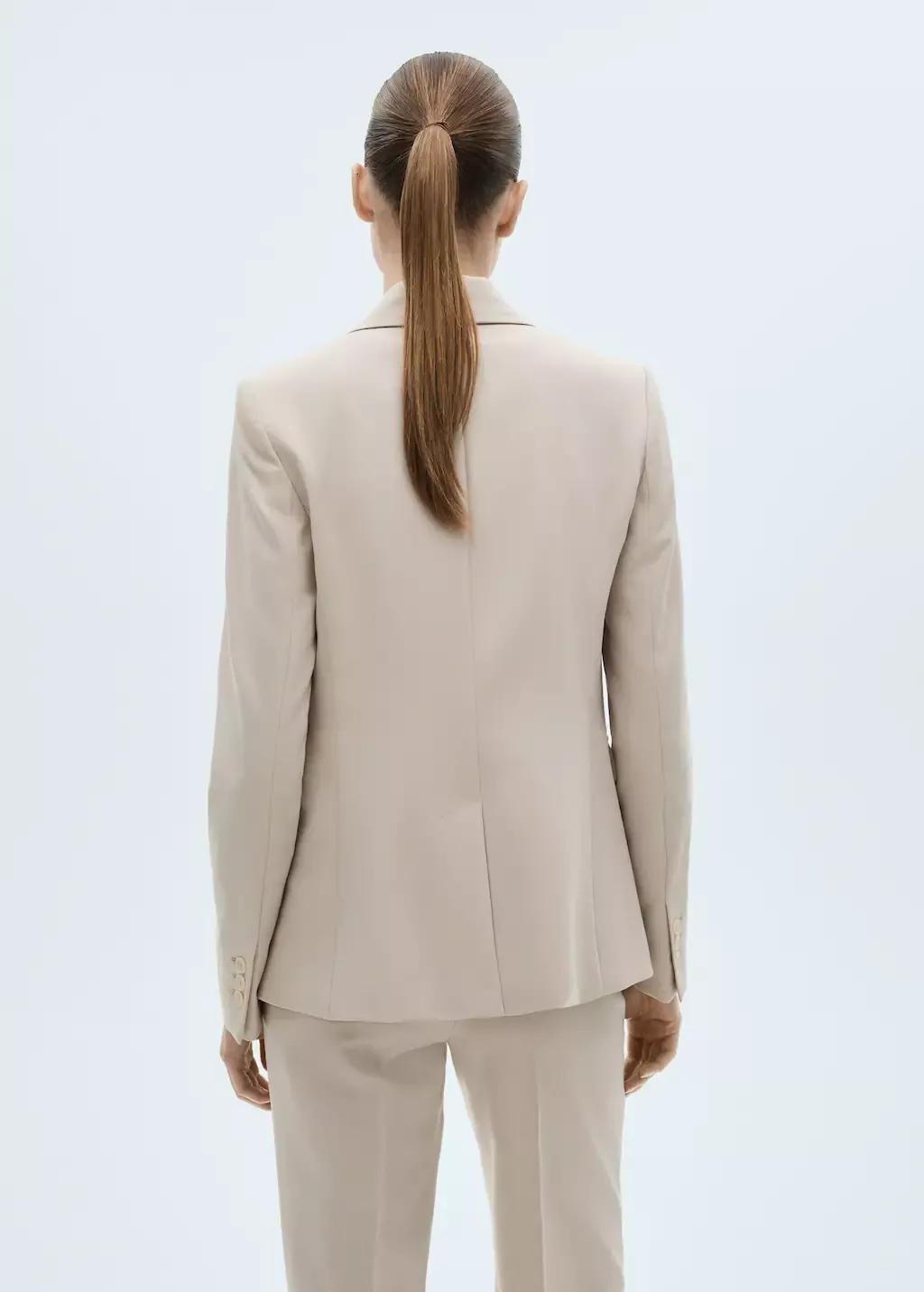 Grey Lt Pastel Fitted Suit Jacket, , large image number 7