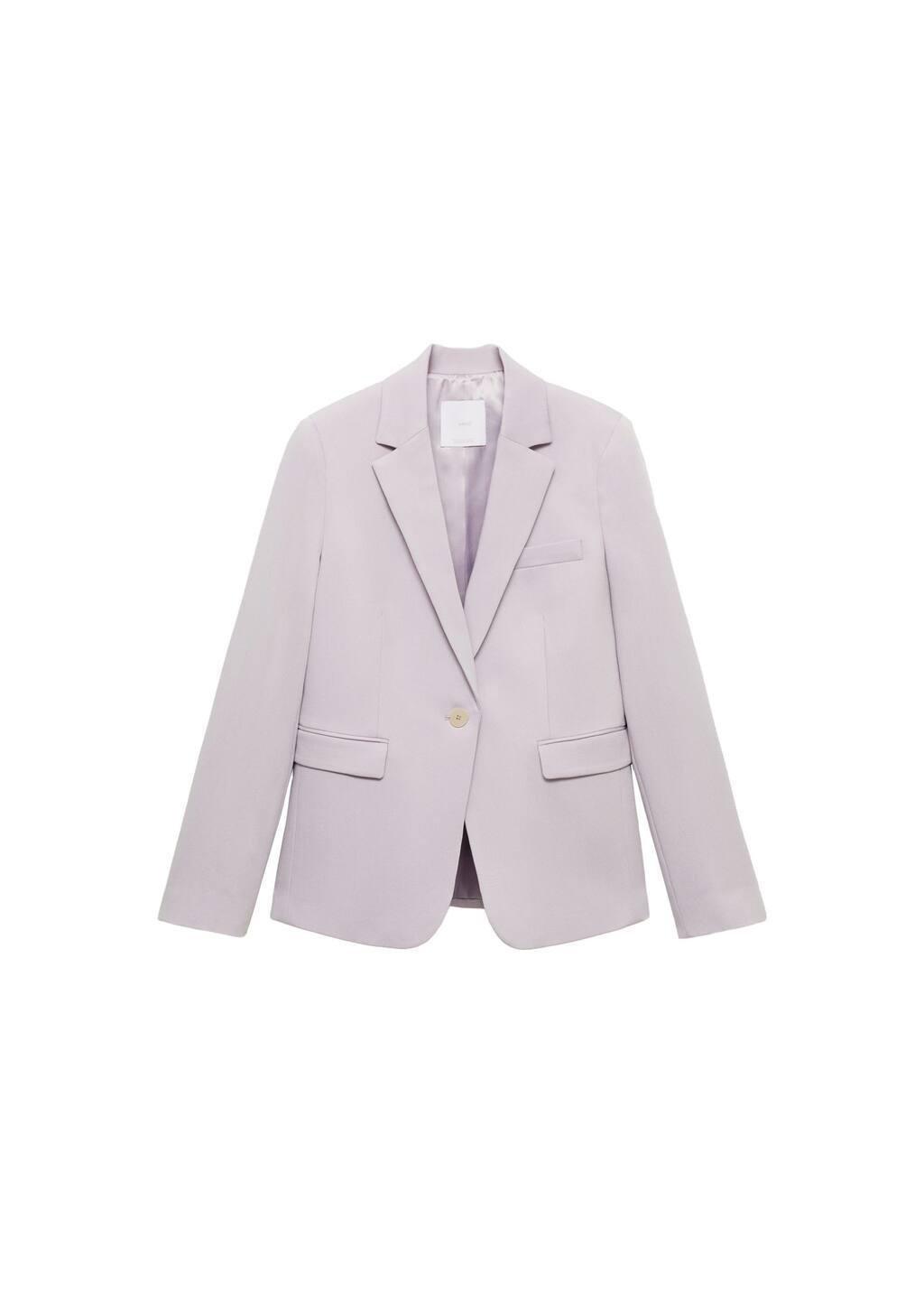 Purple Lt-Pastel Fitted Suit Jacket, , large image number 3