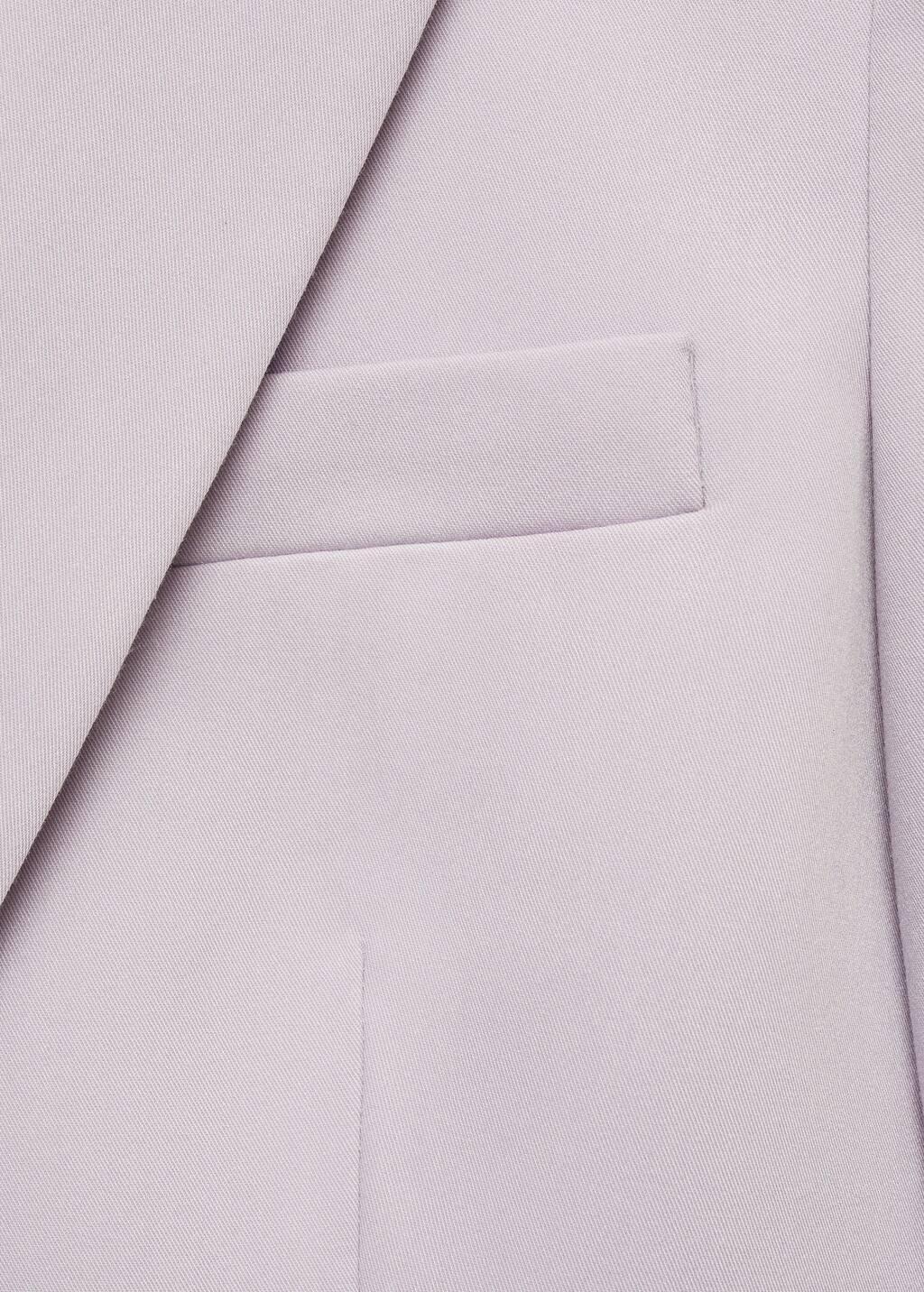 Purple Lt-Pastel Fitted Suit Jacket, , large image number 6