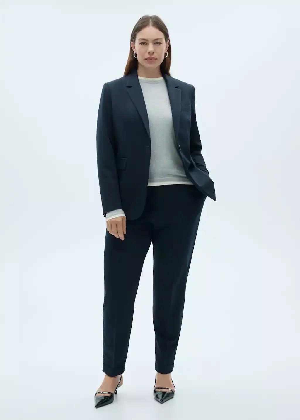 Navy Tailored Suit Blazer, , large image number 3