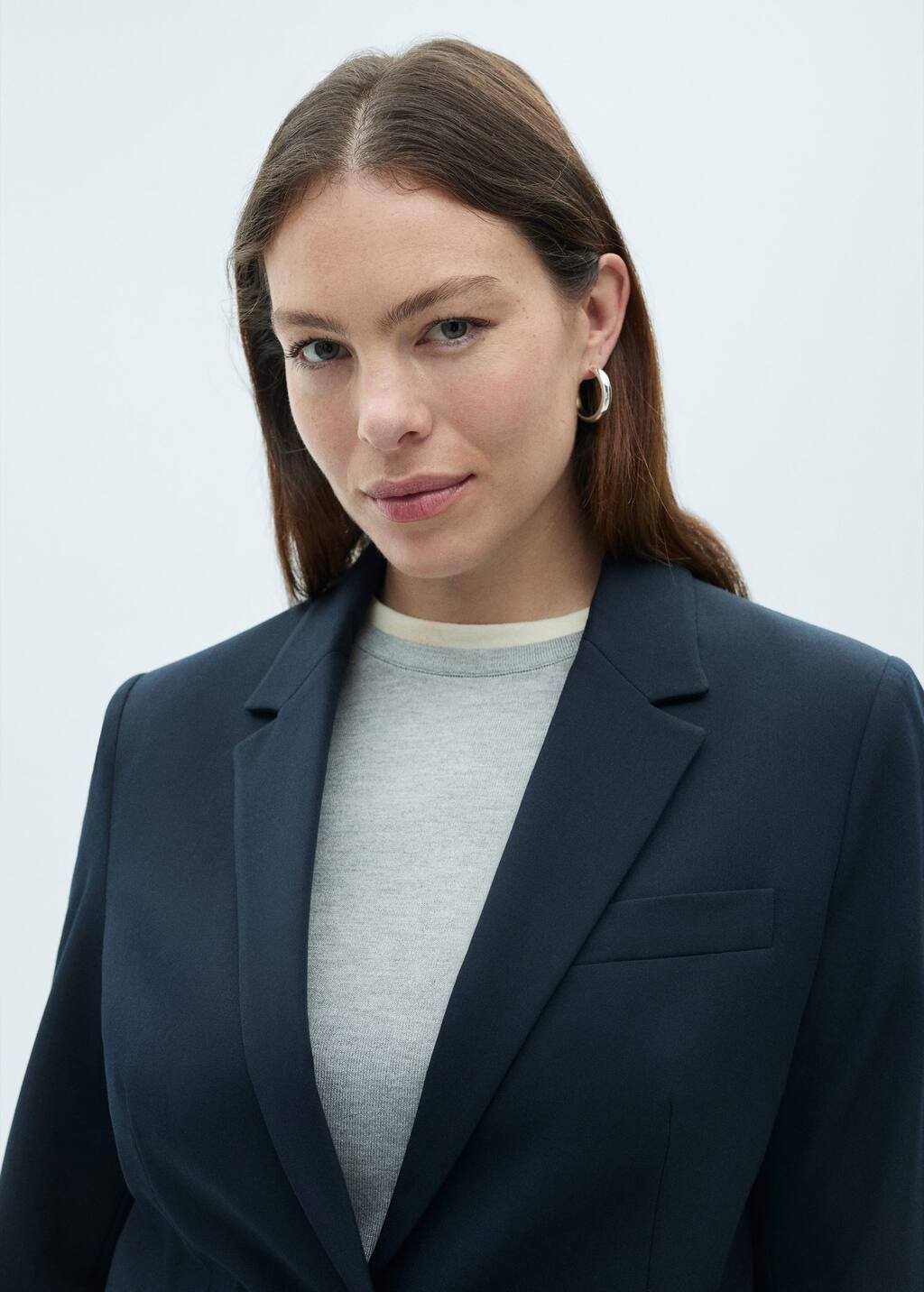 Navy Tailored Suit Blazer, , large image number 5
