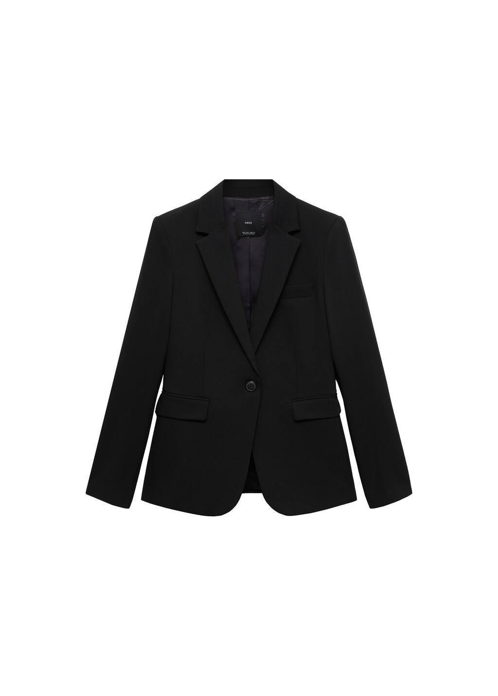 Black Tailored Suit Blazer, , large image number 2