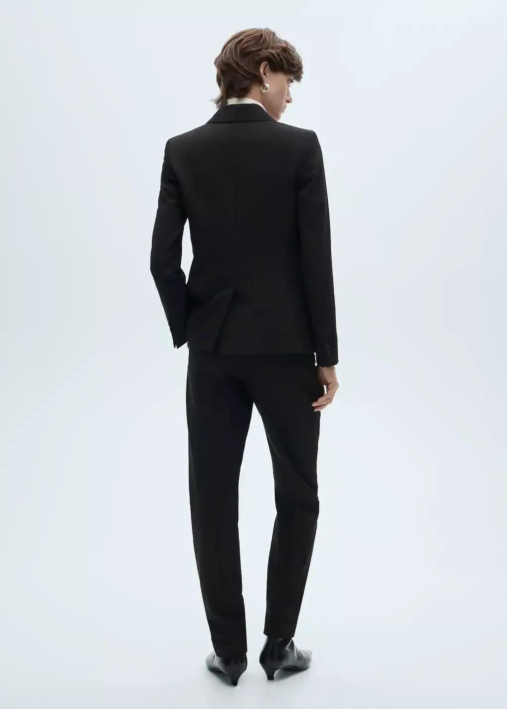 Black Tailored Suit Blazer, , large image number 8