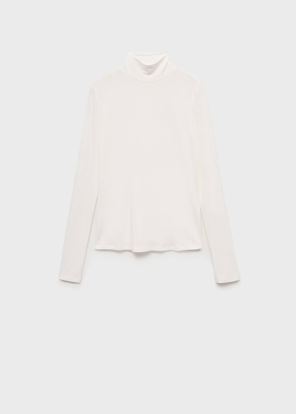 White Turtleneck T-Shirt, , large image number 4