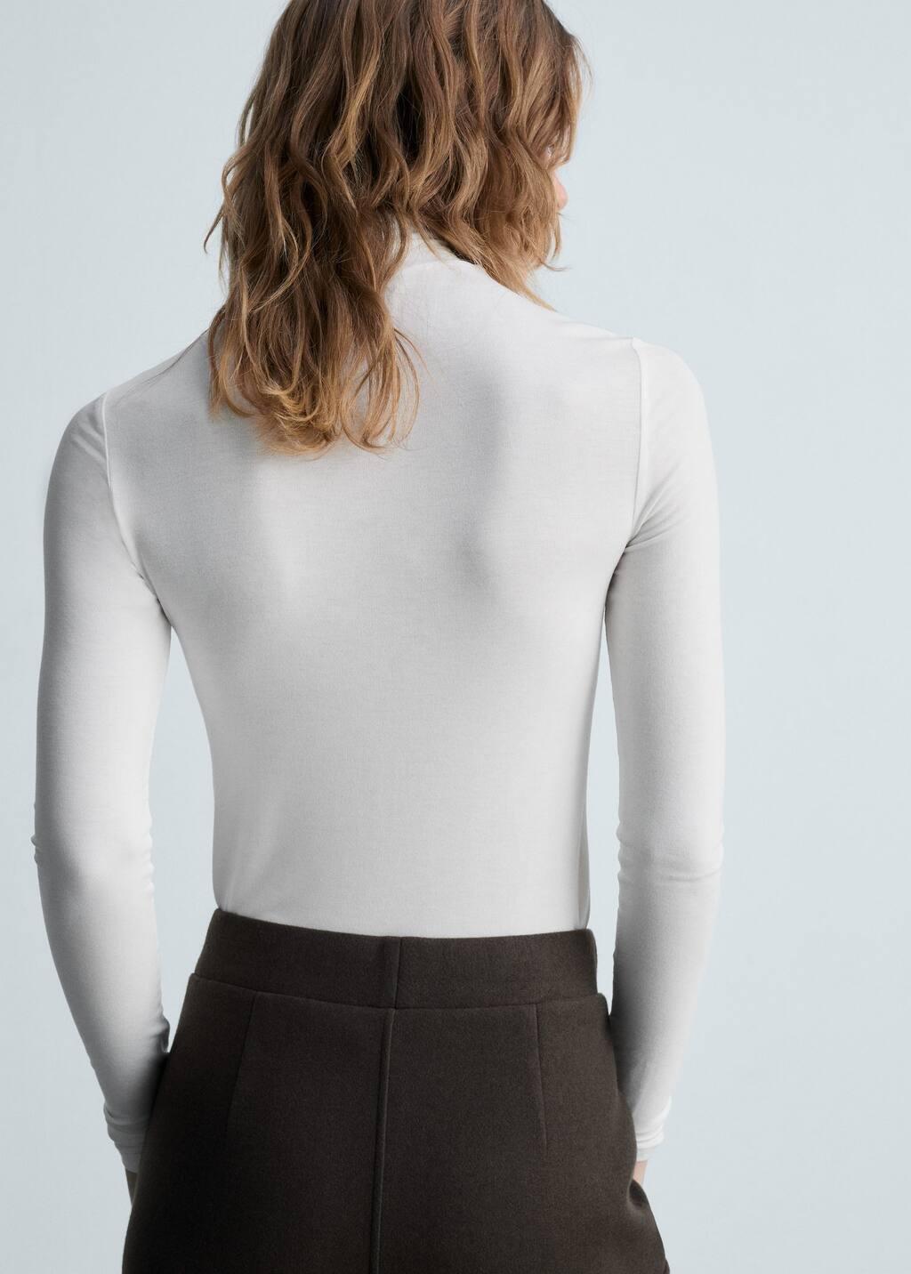 White Turtleneck T-Shirt, , large image number 5