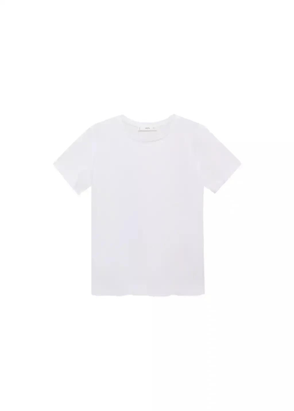 White Short-Sleeved Cotton T-Shirt, , large image number 2
