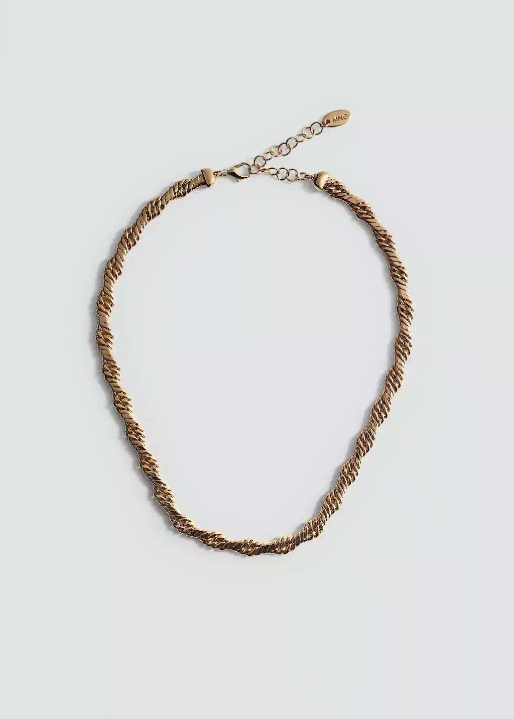 Gold Link Chain Necklace, Gold, large image number 3