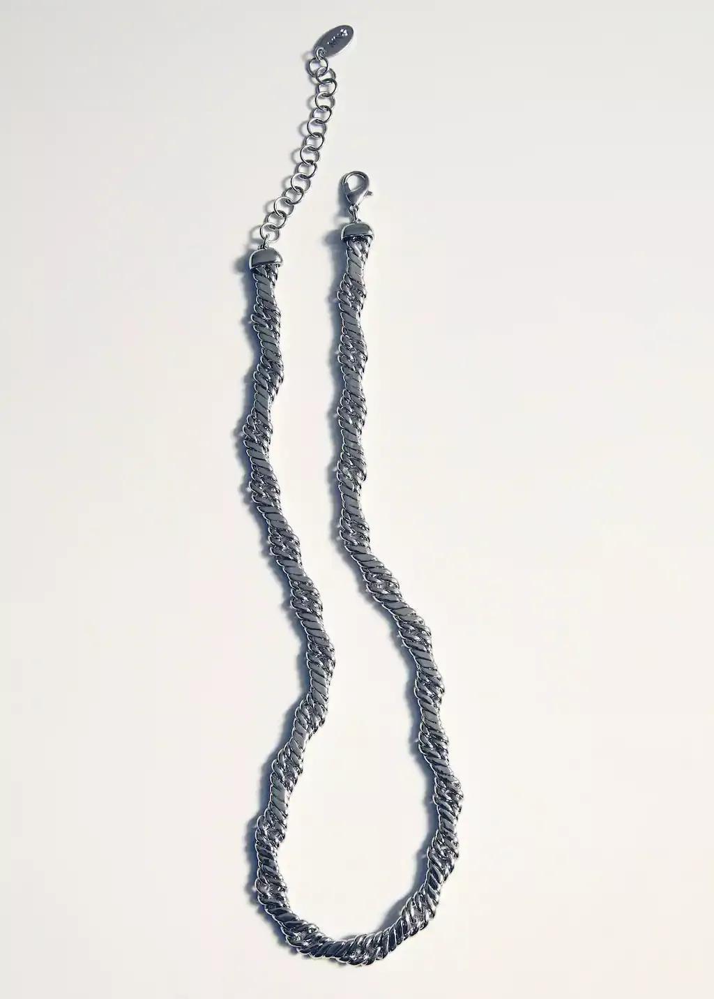 Silver Link Chain Necklace, Silver, large image number 1