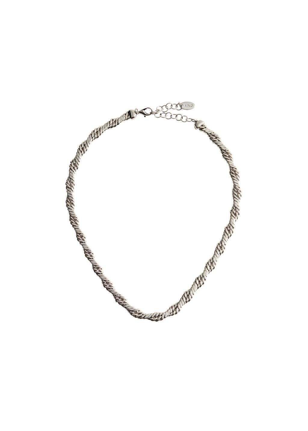 Silver Link Chain Necklace, Silver, large image number 2