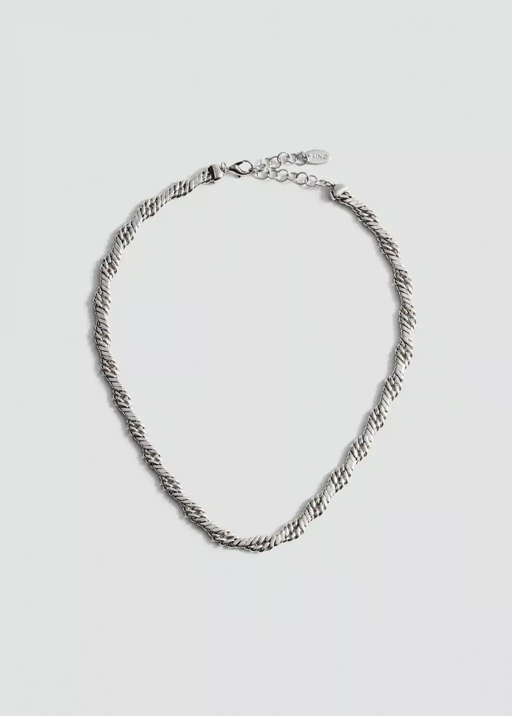 Silver Link Chain Necklace, Silver, large image number 3