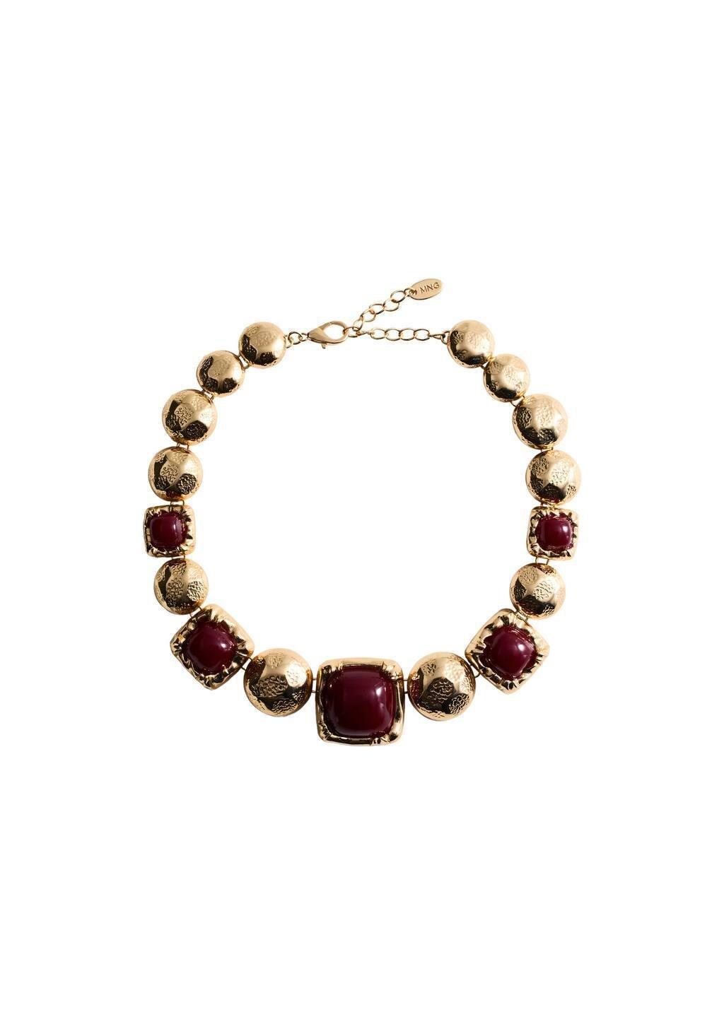 Gold Mixed Bead Necklace, Gold, large image number 2