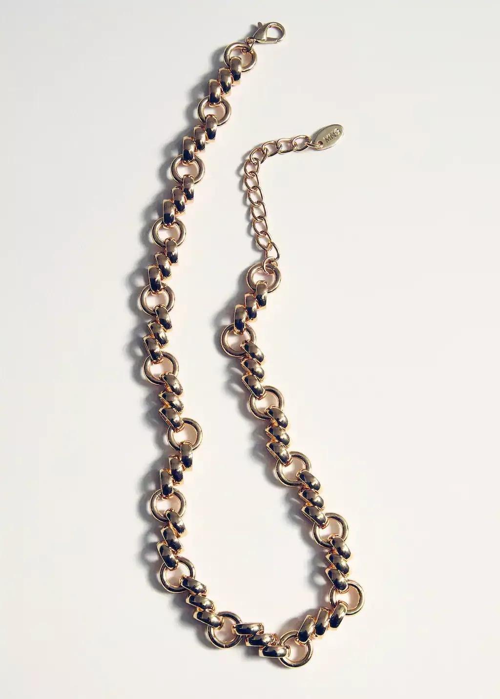 Gold Link Mixed Necklace, Gold, large image number 1