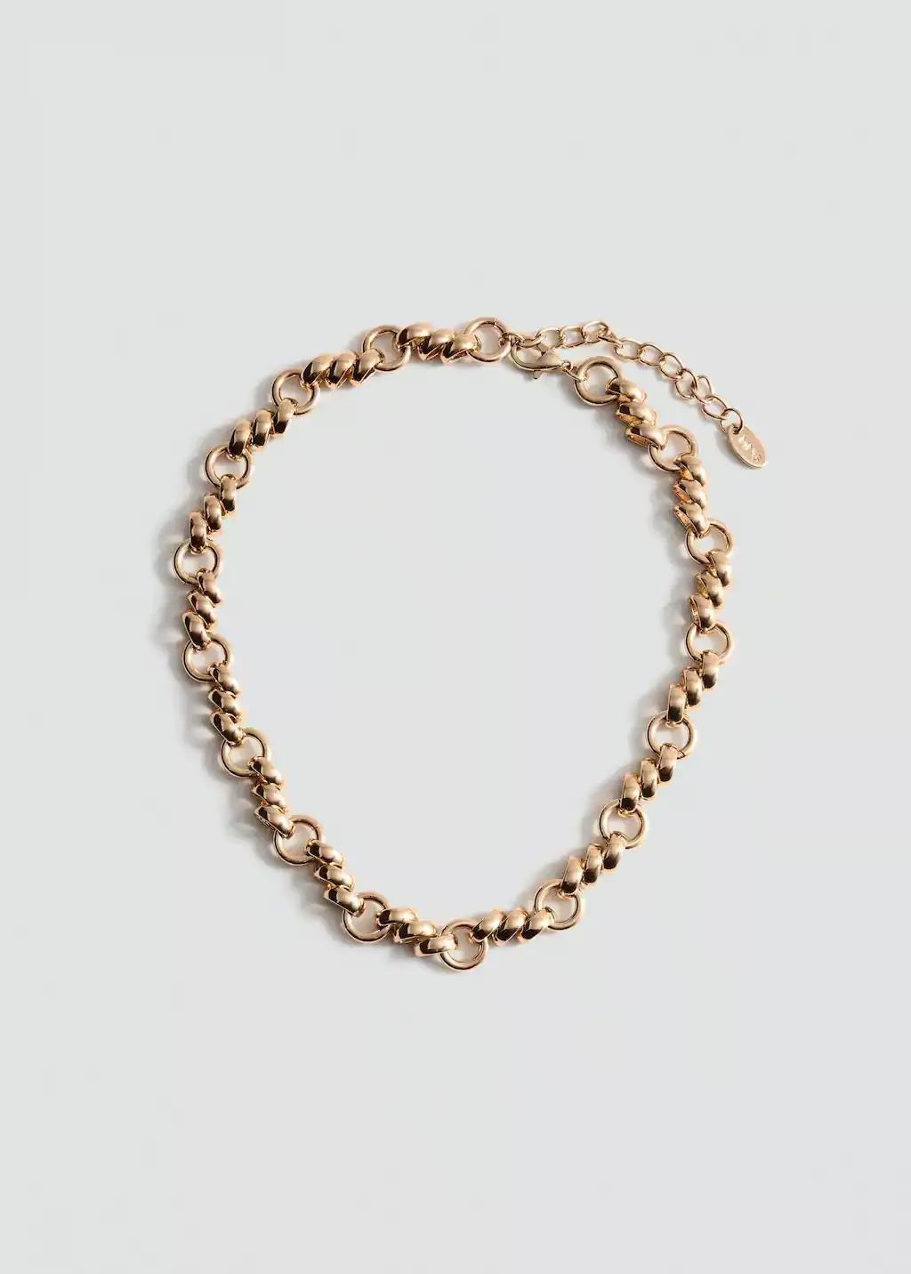 Gold Link Mixed Necklace, Gold, large image number 4