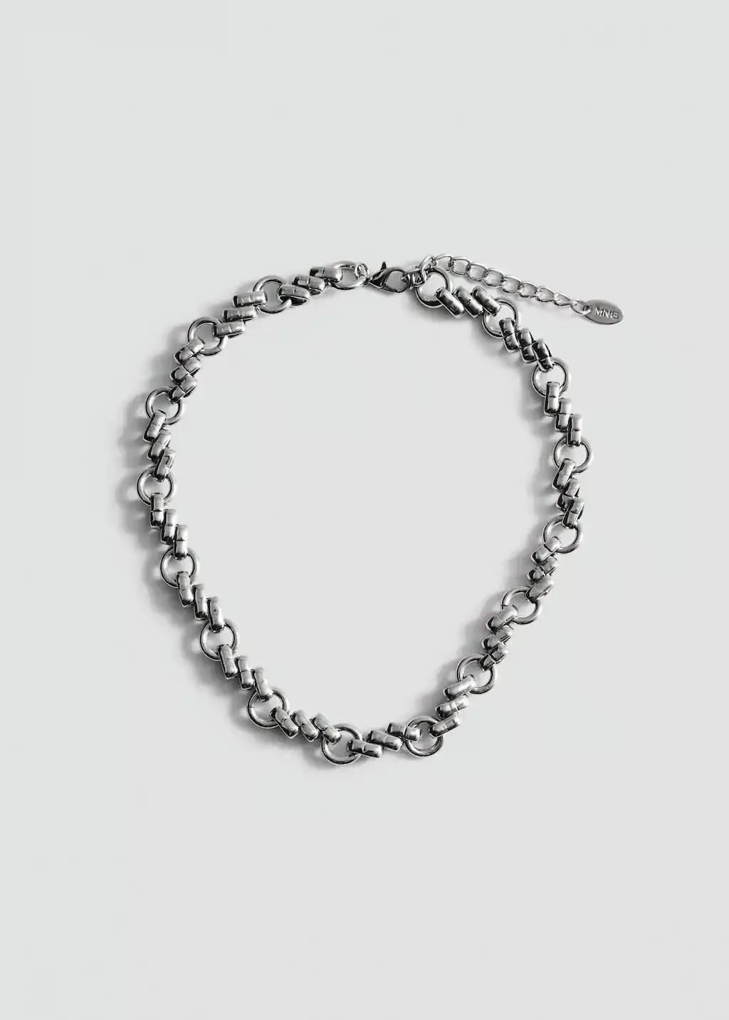 Silver Link Mixed Necklace, Silver, large image number 3