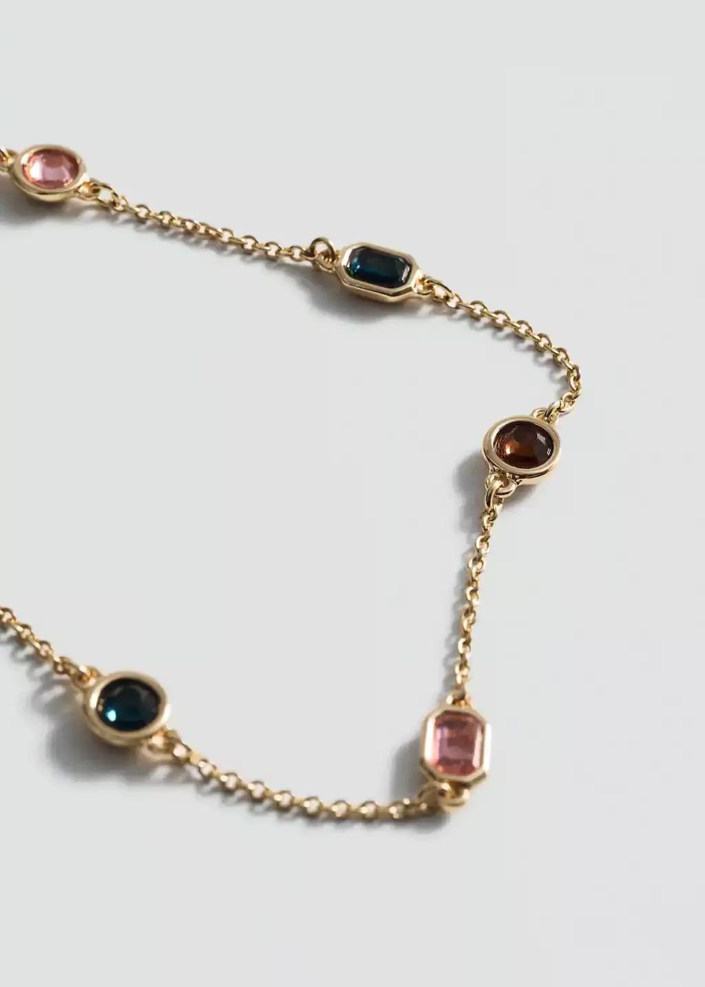 Gold Combined Bead Chain Necklace, Gold, large image number 0