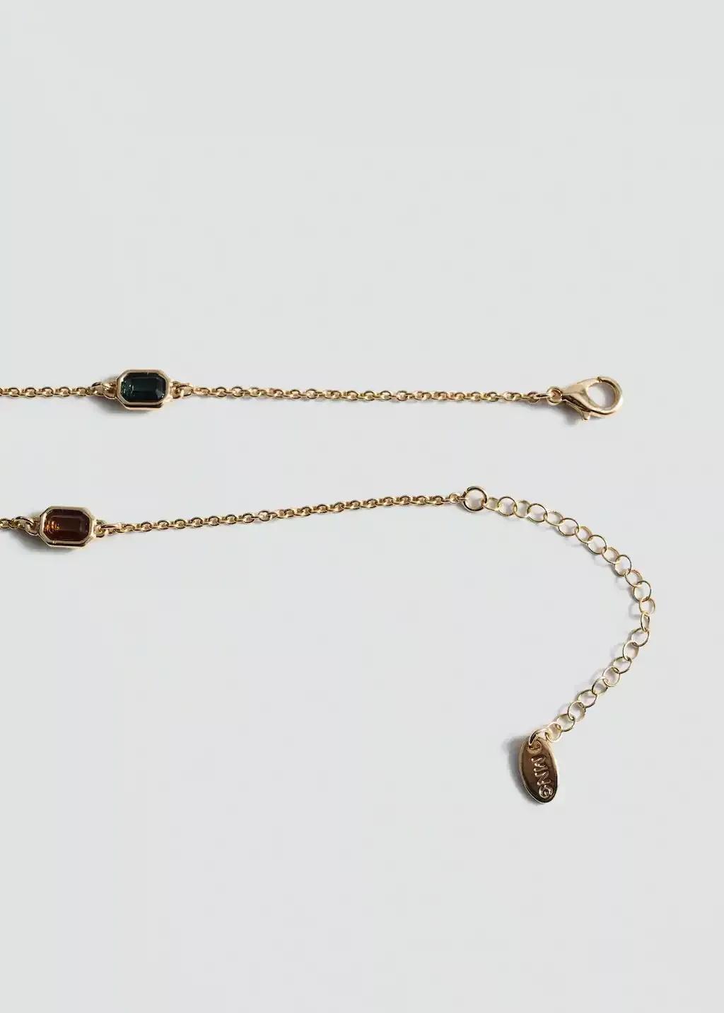 Gold Combined Bead Chain Necklace, Gold, large image number 1