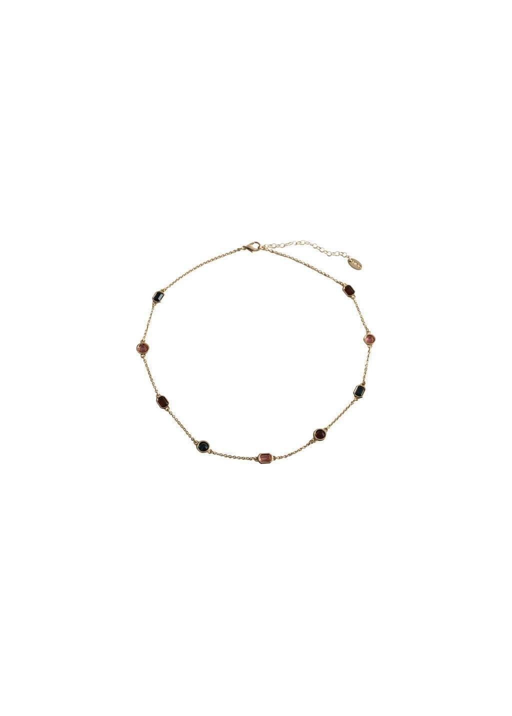 Gold Combined Bead Chain Necklace, Gold, large image number 3