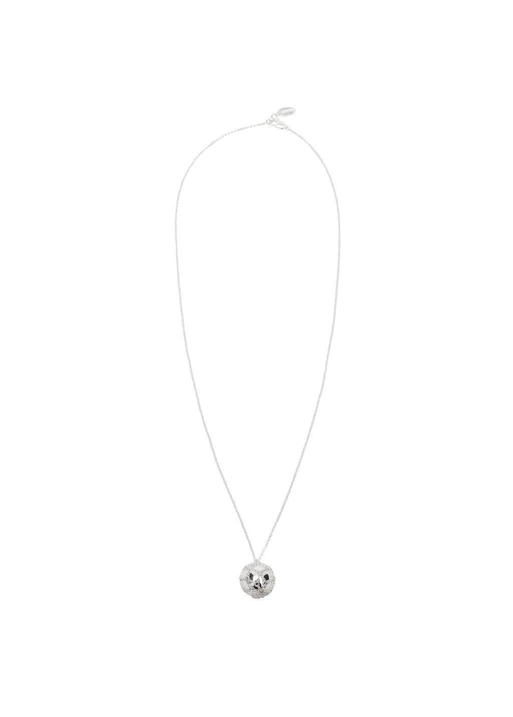 Silver Drop Necklace With Sphere, 0201_PL, large image number 2
