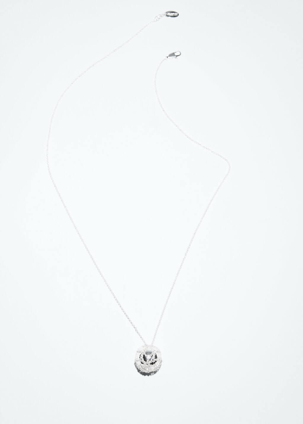 Silver Drop Necklace With Sphere, 0201_PL, large image number 3