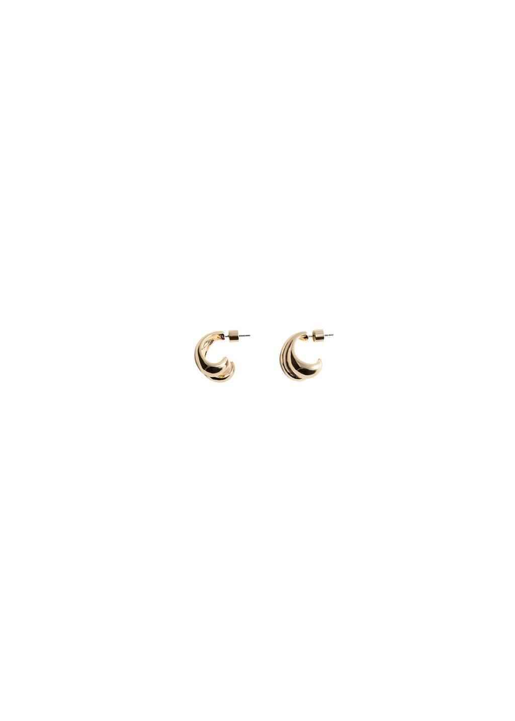 Gold Intertwined Double Hoop Earrings, Gold, large image number 1