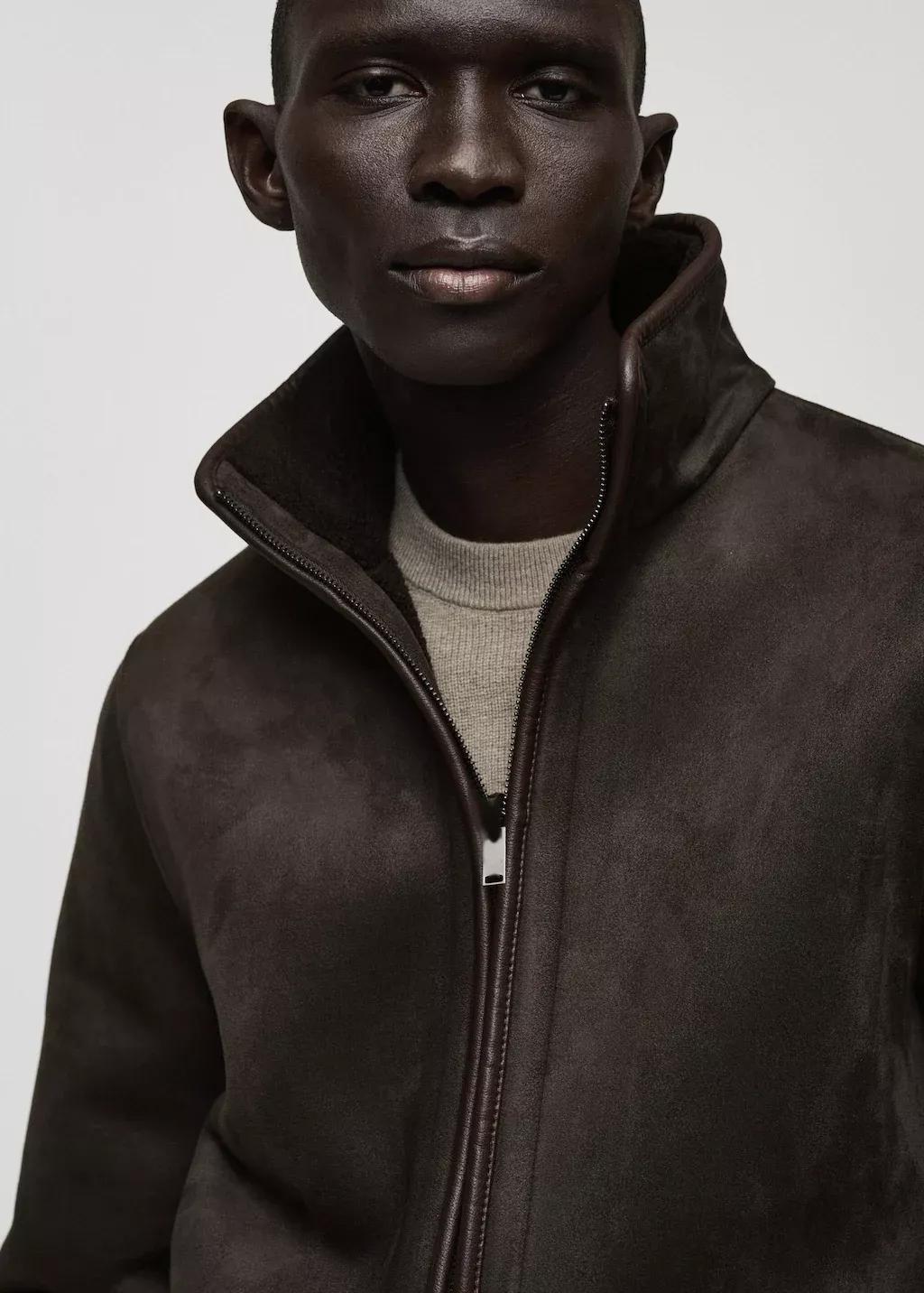 Brown Reversible Sheepskin Jacket, , large image number 1