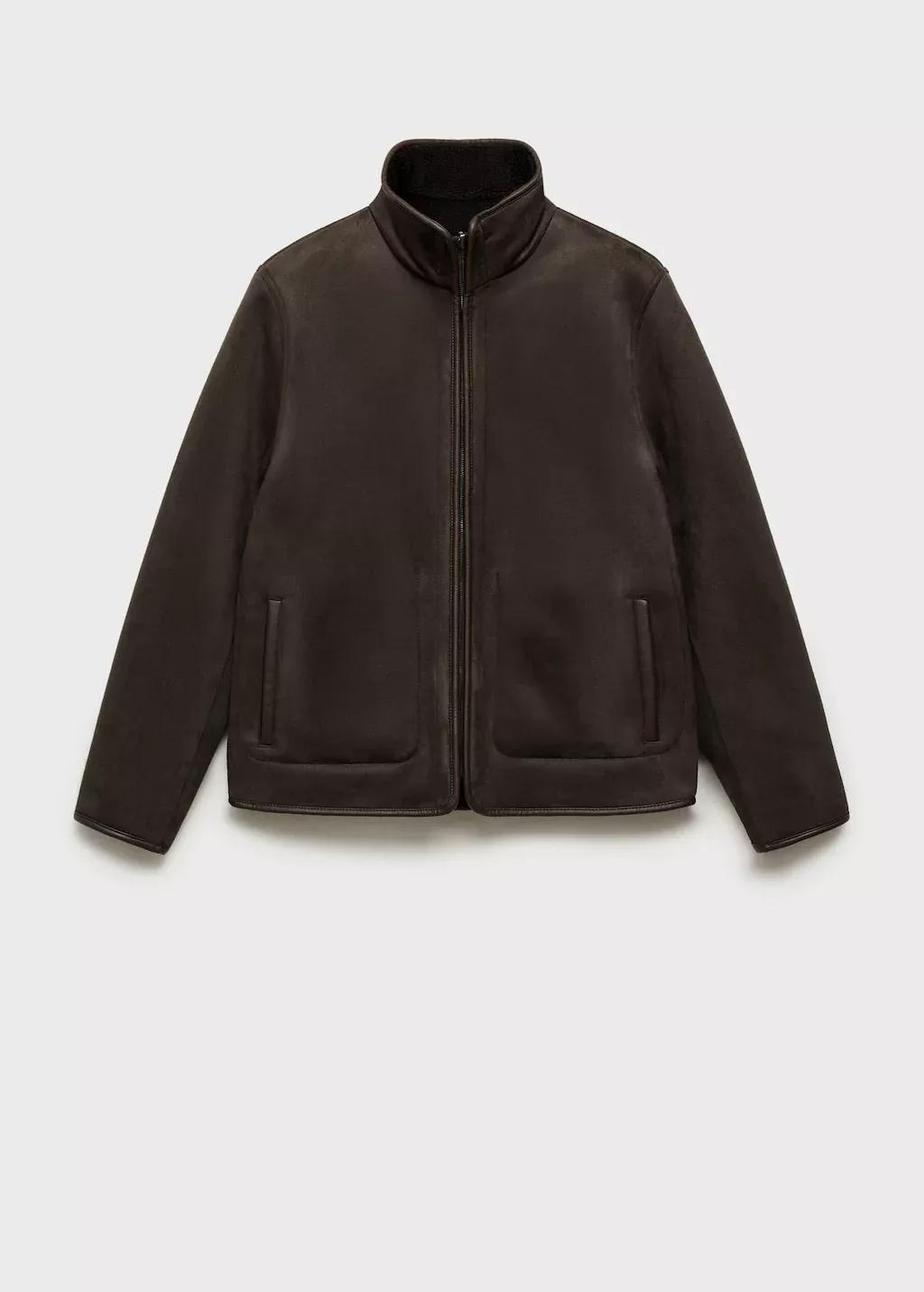 Brown Reversible Sheepskin Jacket, , large image number 4