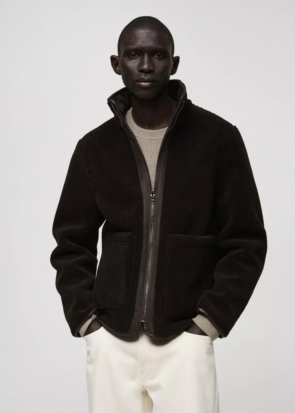 Brown Reversible Sheepskin Jacket, , large image number 7