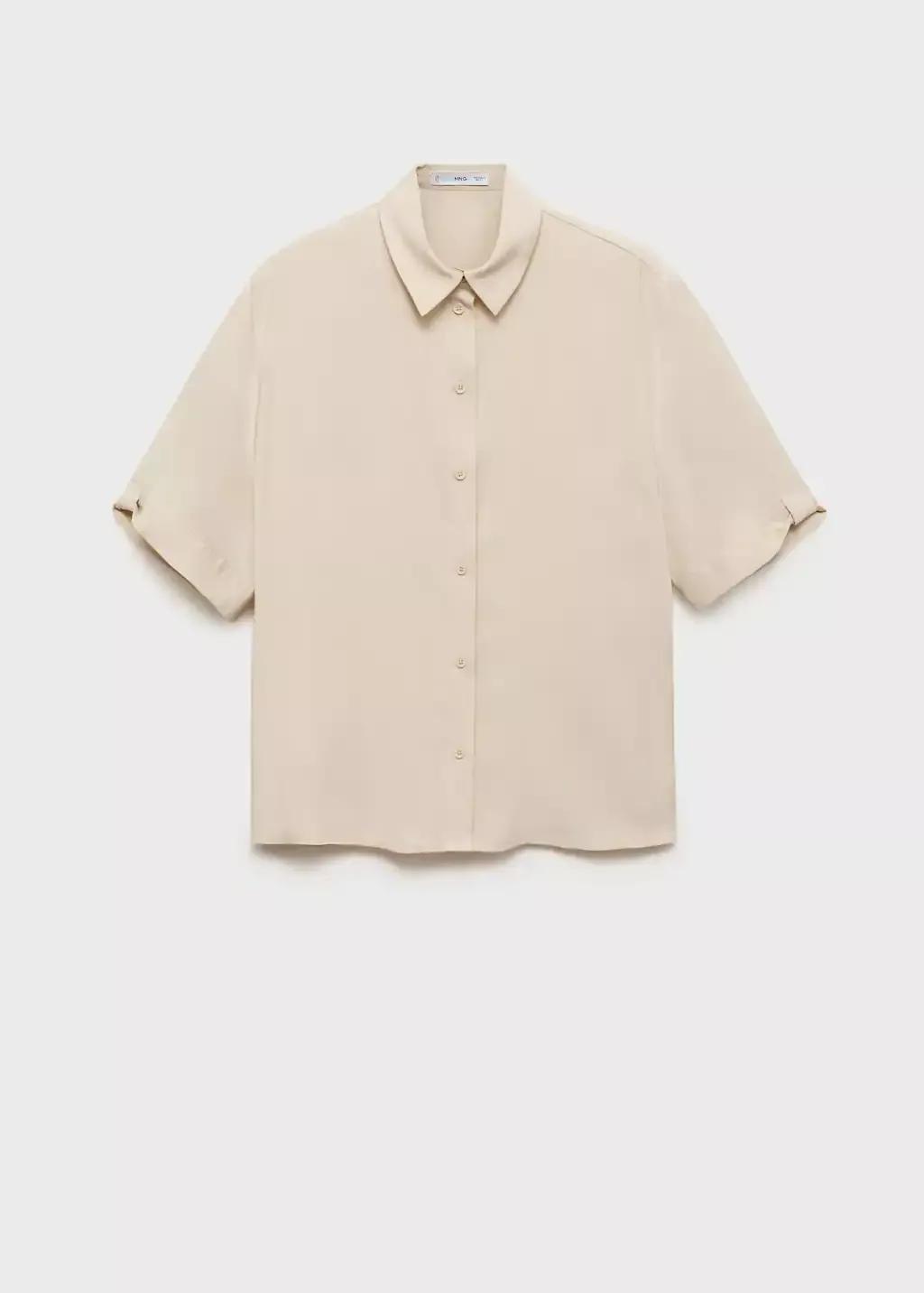 Light Beige Button Down Shirt, , large image number 4