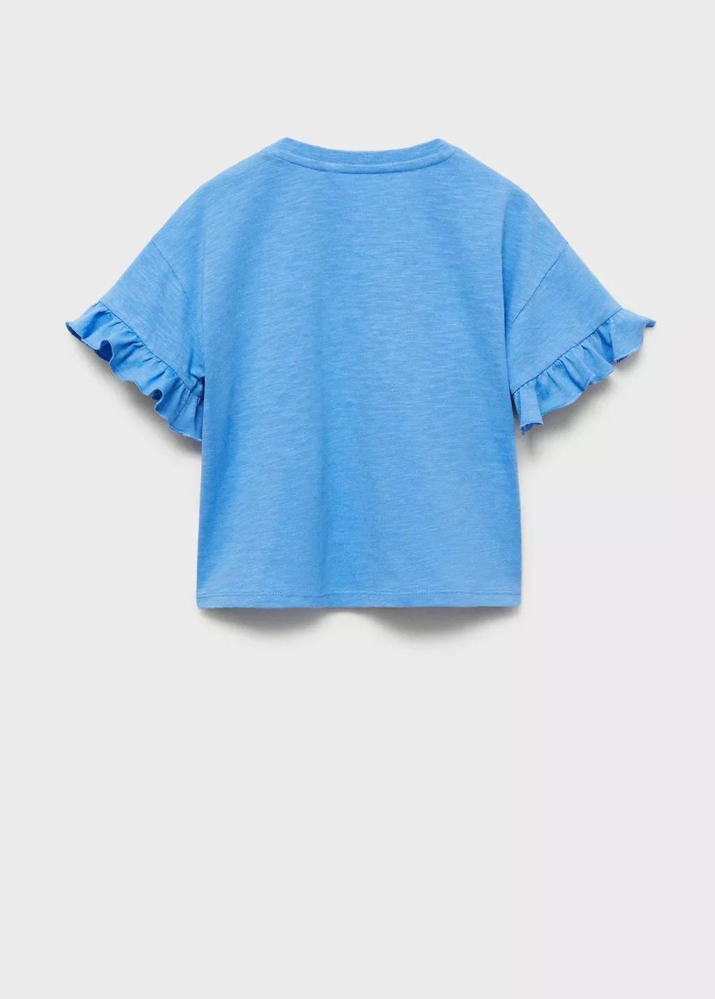 Blue Embroidered Chest-Pocket T-Shirt, , large image number 1