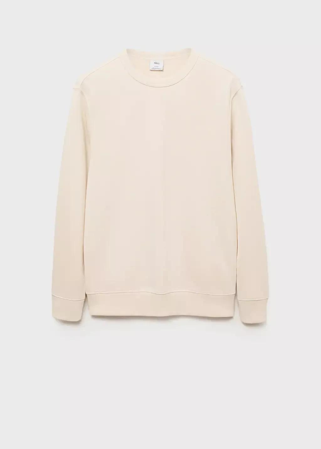 Beige Solid Casual Sweatshirt, , large image number 4